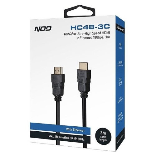 ΚΑΛΩΔΙΟ HDMI NOD ΣΕ HDMI HC48-3C 3m ULTRA HIGH SPEED